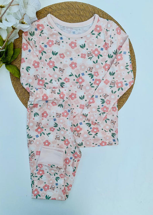 George Floral Bear Shirt & Trouser Set