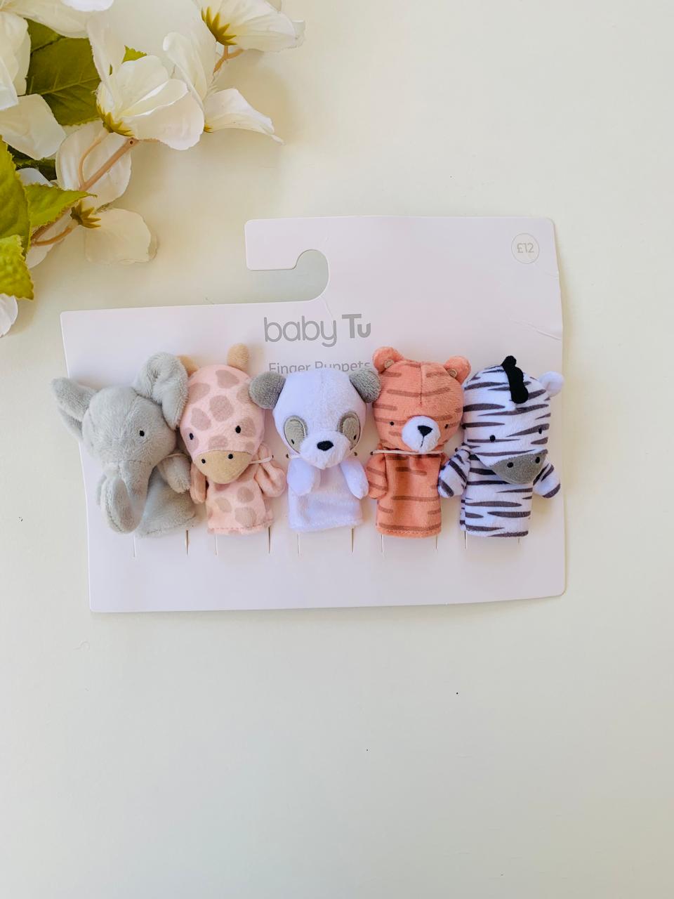 Tu Clothing Pack of 5 Animal Safari Finger Puppets
