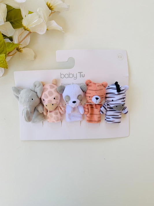 Tu Clothing Pack of 5 Animal Safari Finger Puppets