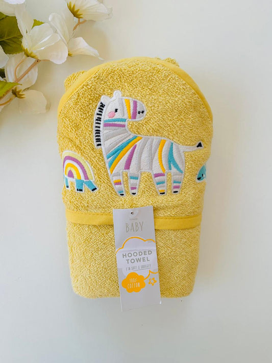 George Embroided Zebra Towel