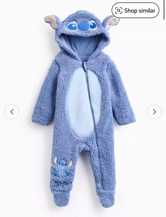 Tu Clothing Sherpa Disney Stitch Pramsuit