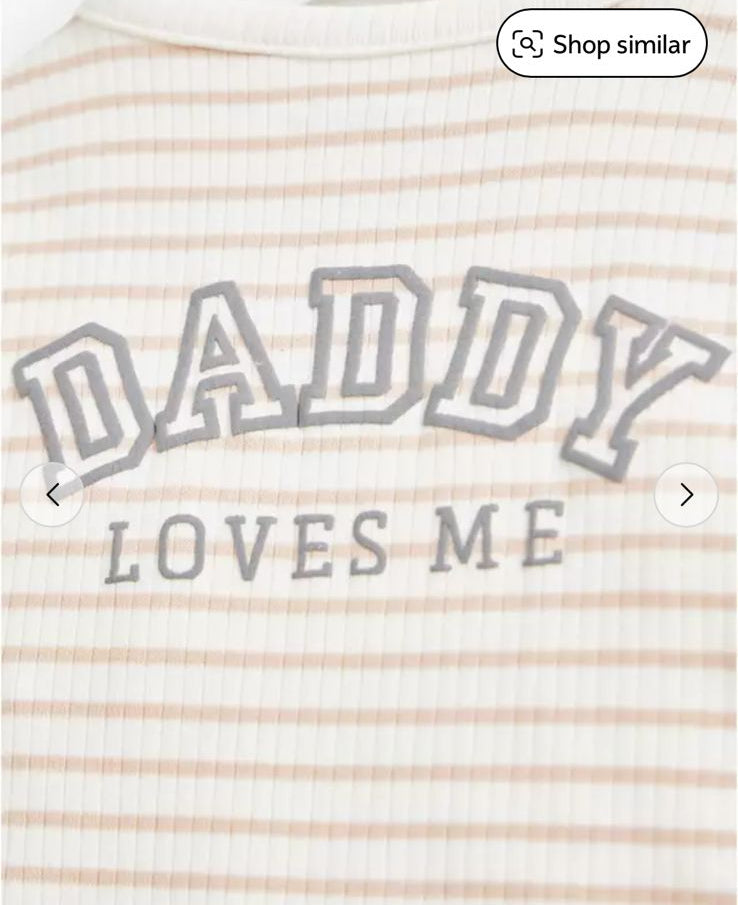 Tu Clothing "Daddy Loves Me" Stripes Sleepsuit