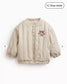 Tu Clothing Quilted Embroidered Bow Jacket