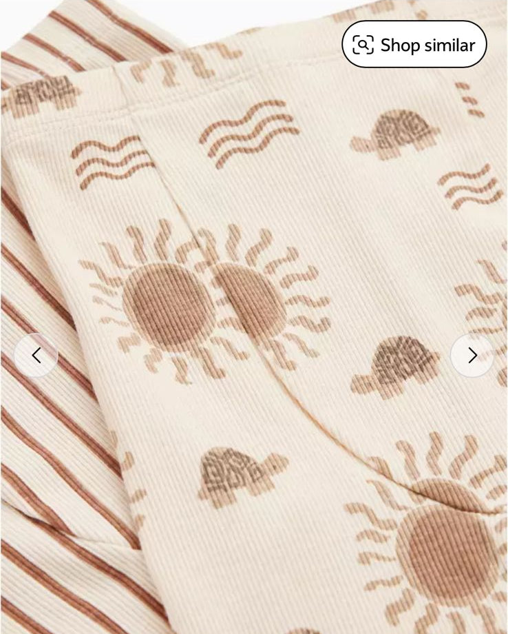 Tu Clothing Pack of 2 Turtle & Stripes Print Pyjamas Set