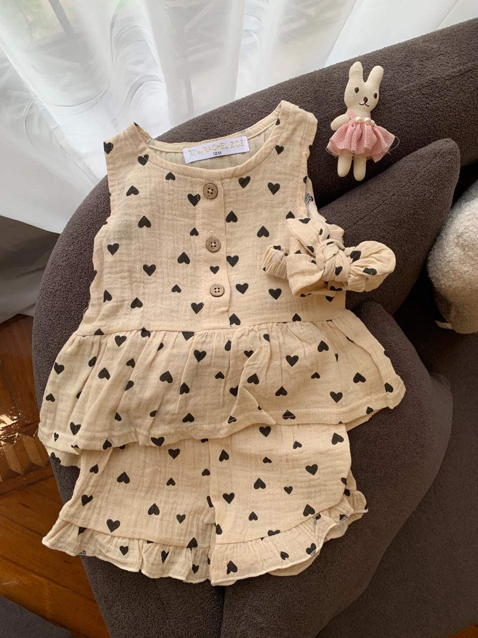 Heart Print 3pc Set
