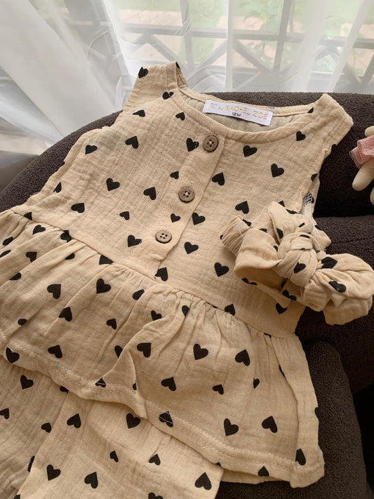 Heart Print 3pc Set