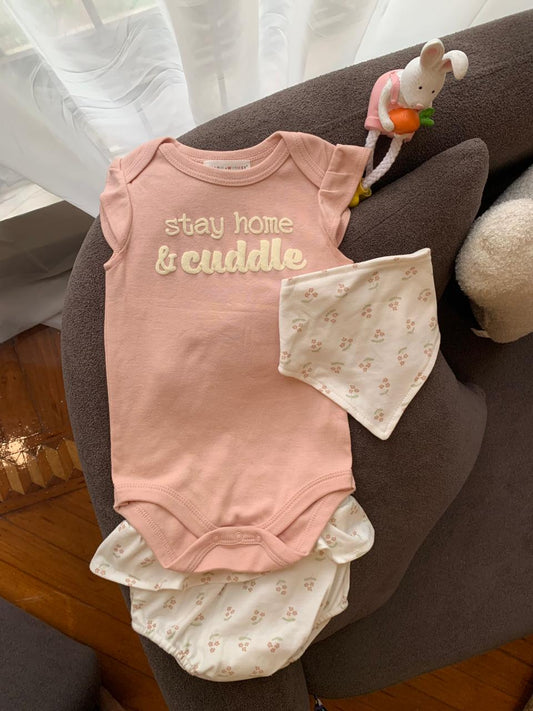 3pc “Stay Home & Cuddle” Matching Set