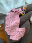 Cherry Print Bodysuit ,Short & matching Headband