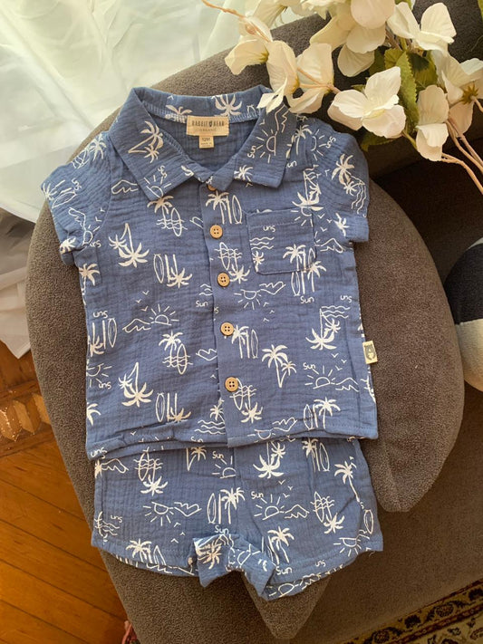 Tropical Shirt & Shorts Set