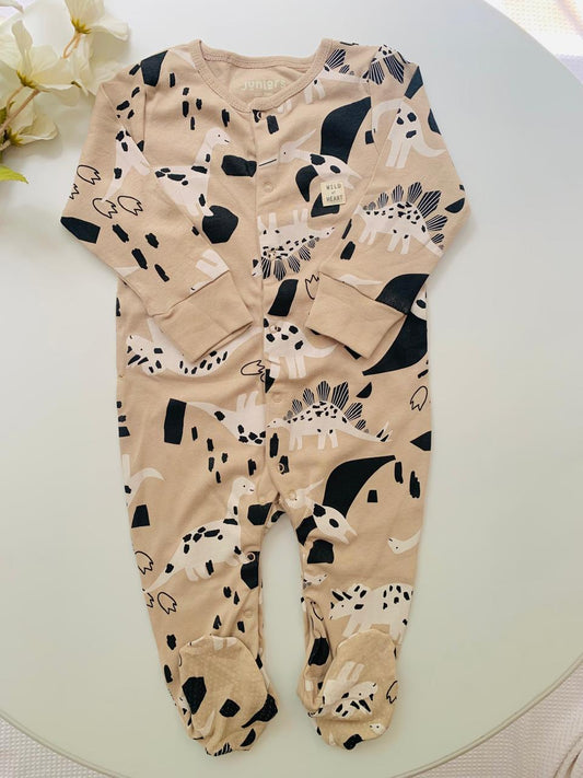 Juniors Dinosaur Print Sleepsuit