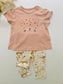 TU Clothing Cat face Shirt and Tights Set