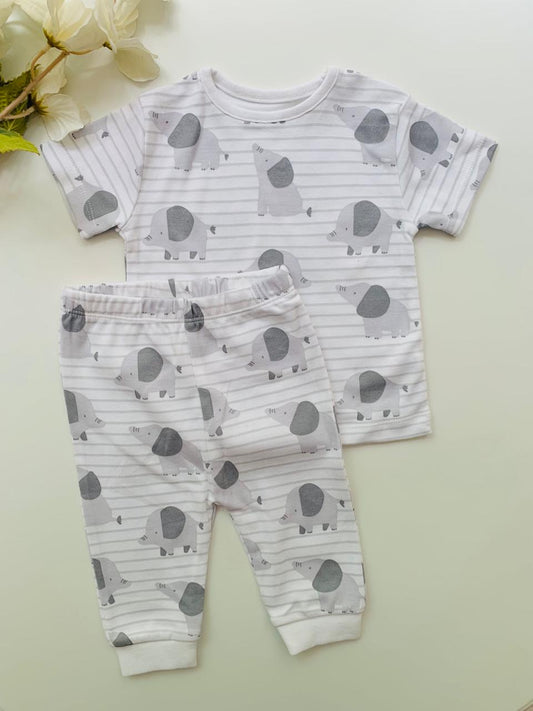 George Elephant Print Shirt and Trouser set