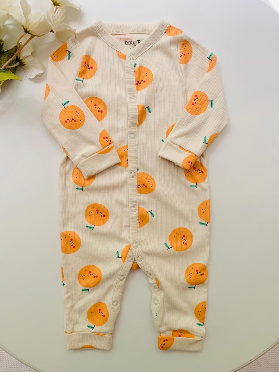 TU Clothing Orange Print Sleepsuit