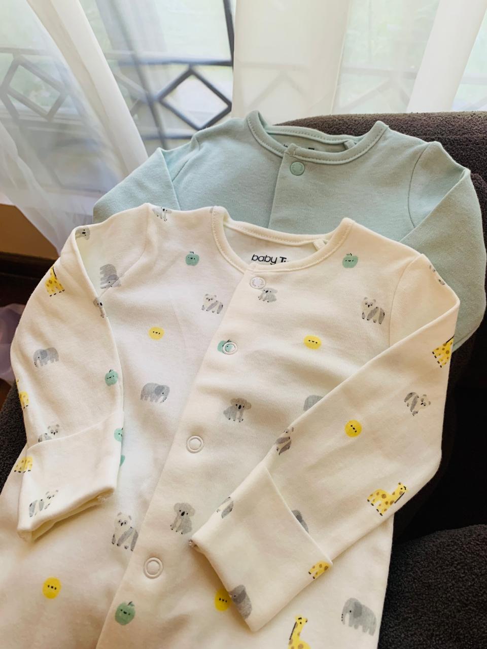 TU Clothing Safari Print  Pack of 2 Sleepsuits