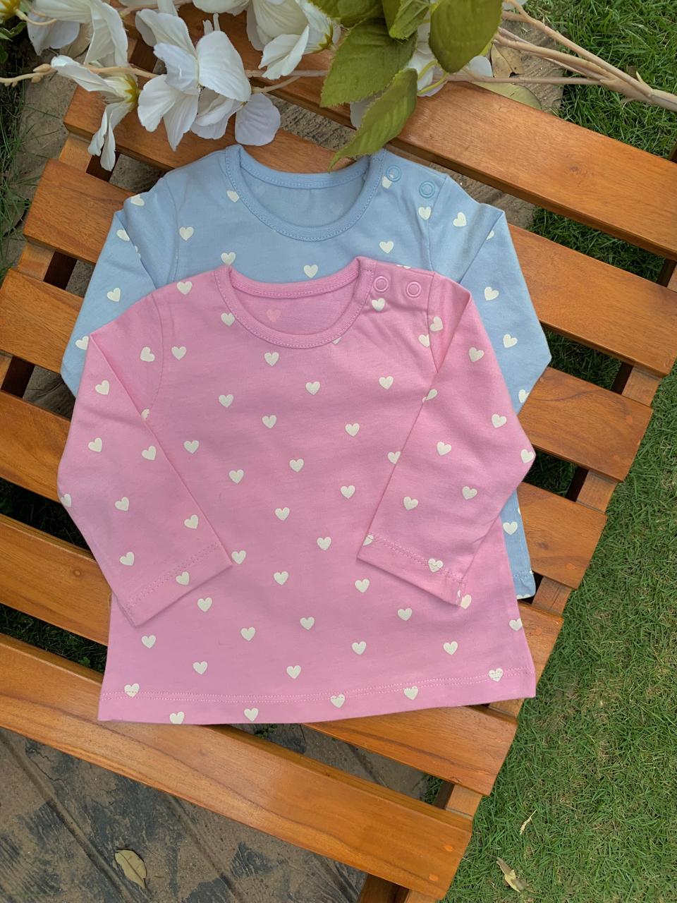 George Heart Print Pack of 2 Shirts