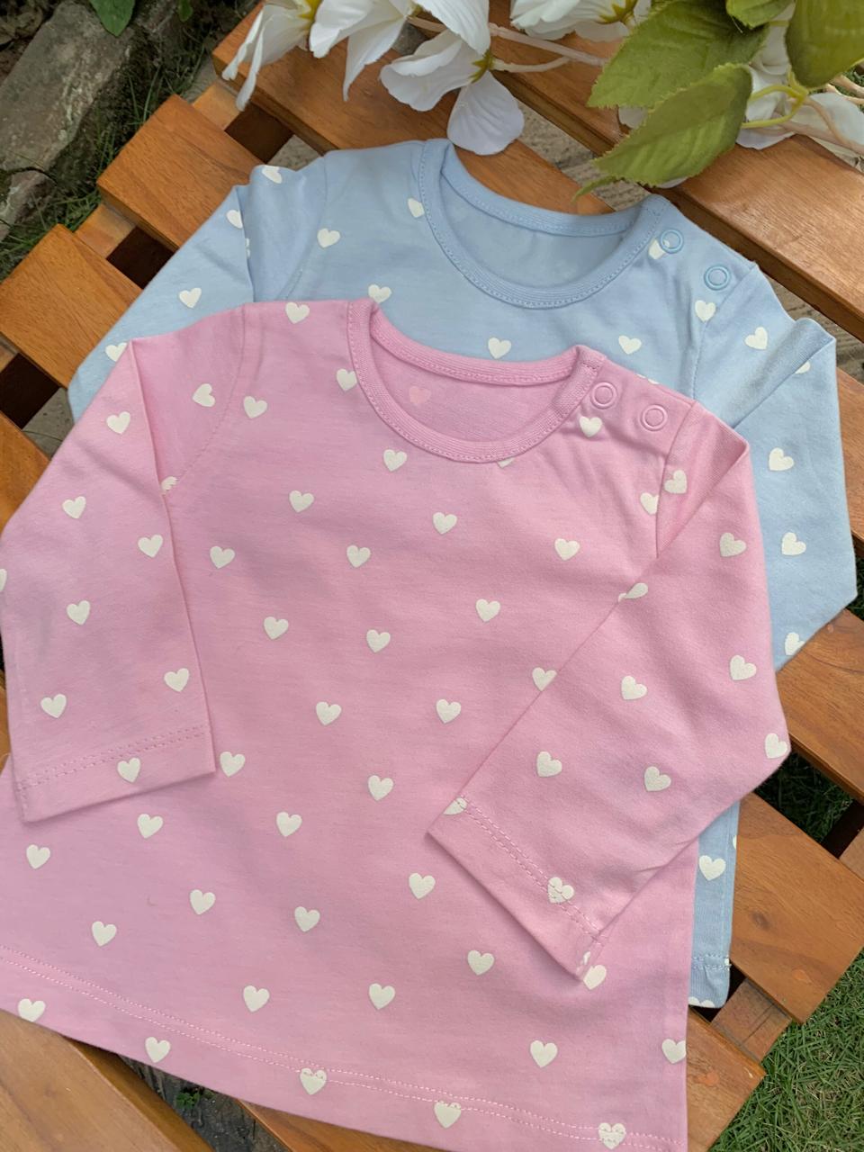 George Heart Print Pack of 2 Shirts