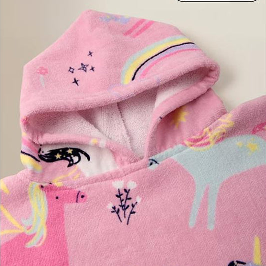 George Unicorn Print Hooded Towel