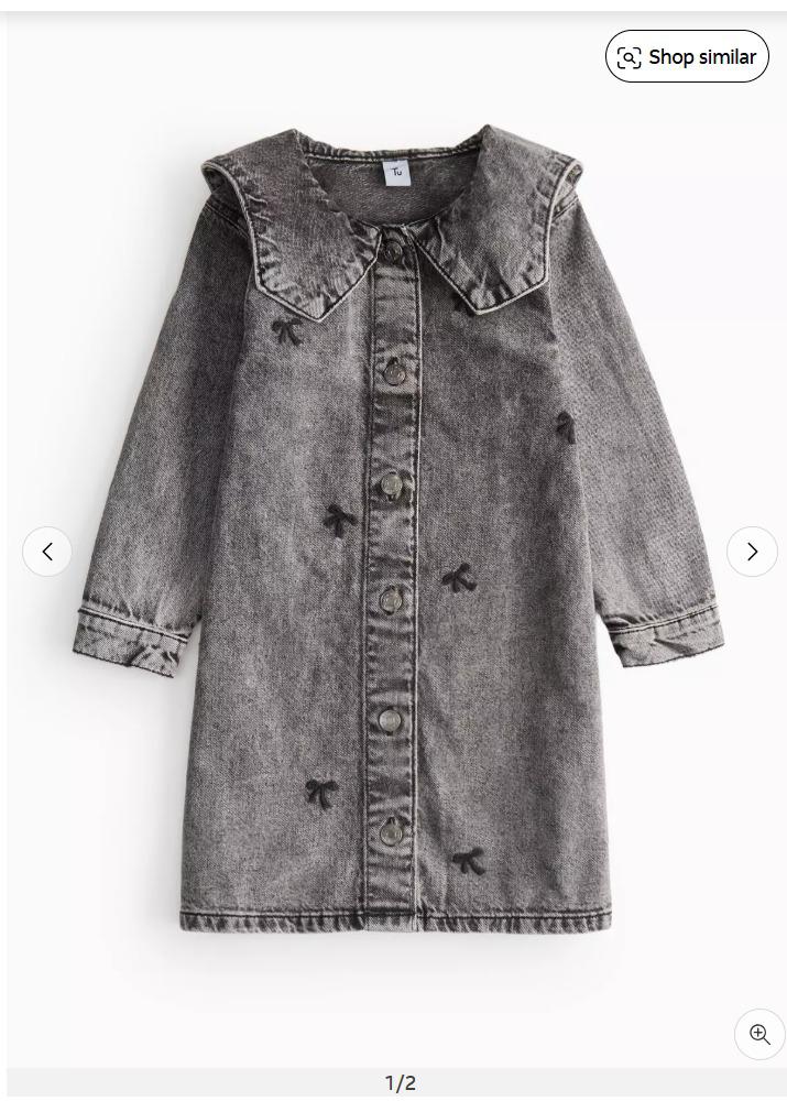 TU Clothing Embroidered Bow Print Dress