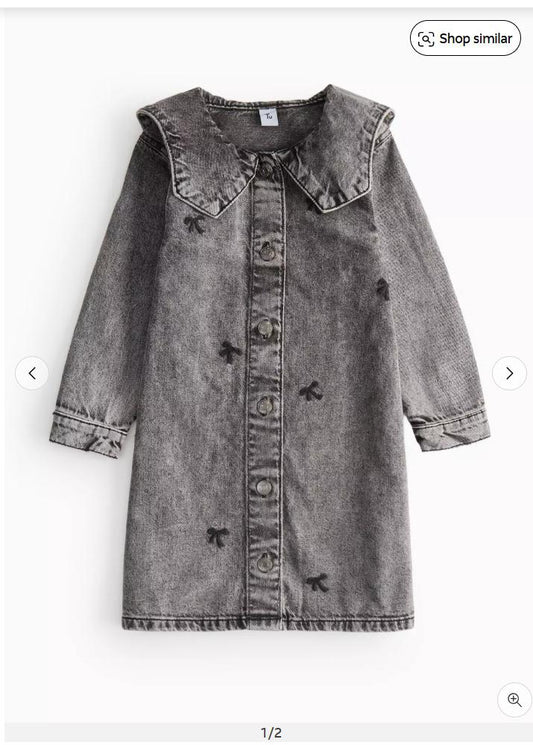 TU Clothing Embroidered Bow Print Dress