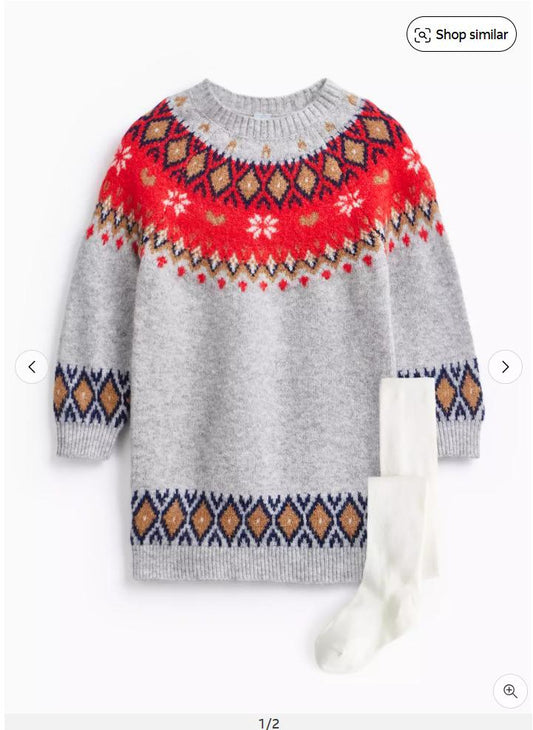 Tu Clothing Fairisle Long Jersey with Tights