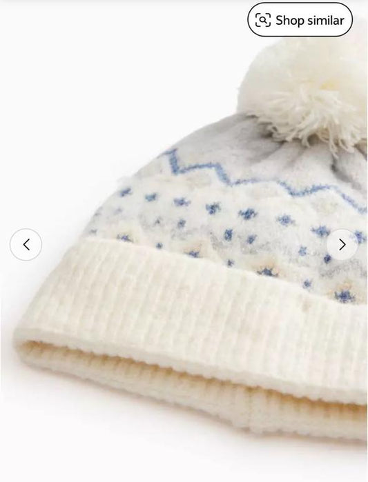 TU Clothing Pom Pom Cap & Mittens Set