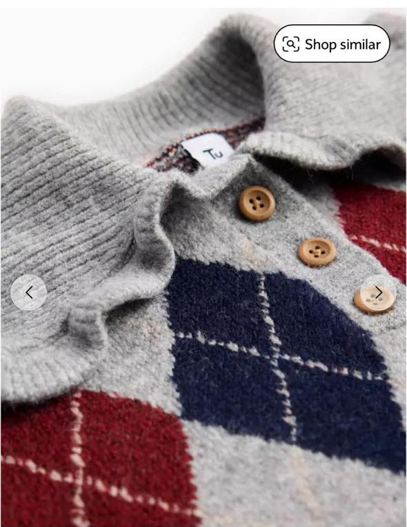 TU Clothing Knitted Frill Collared Jumper