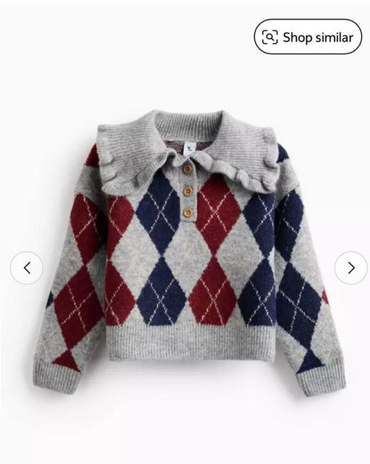TU Clothing Knitted Frill Collared Jumper