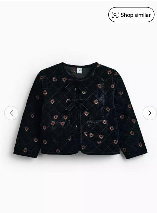 TU Clothing Black Embroidered Jacket