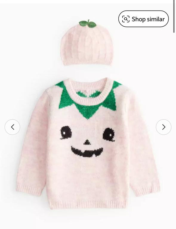 TU Clothing Halloween Pumpkin Jumper & Hat