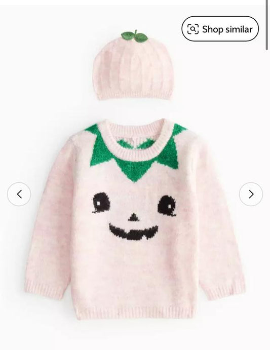 TU Clothing Halloween Pumpkin Jumper & Hat
