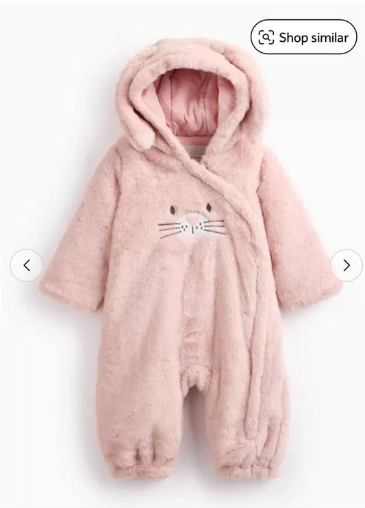 Tu Clothing Furry Bunny Pramsuit