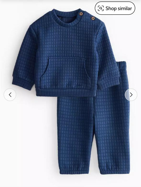 TU Clothing Navy Quilted Sweatshirt & Jogger