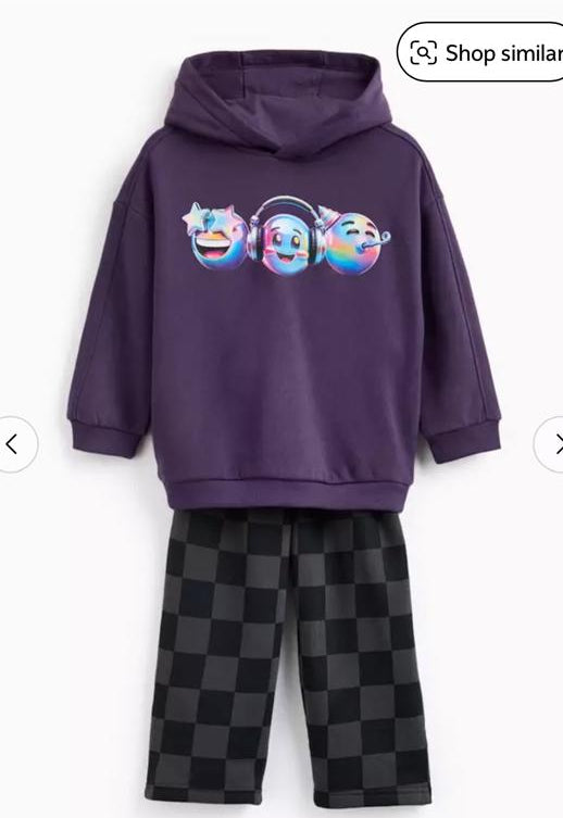 Tu Clothing Graphic Print Hoodie with Trouser Set