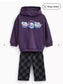 Tu Clothing Sweat Hoodie & Chequered Jogger Set