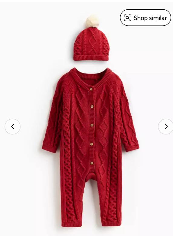TU Clothing Knitted Sleep-suit with Cap