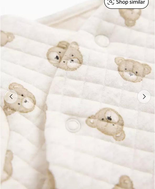 Tu Clothing Bear Quilted Sleepsuit