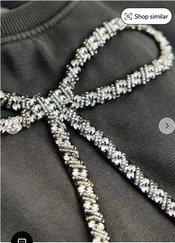 TU Clothing Embellished Bow sweatshirt