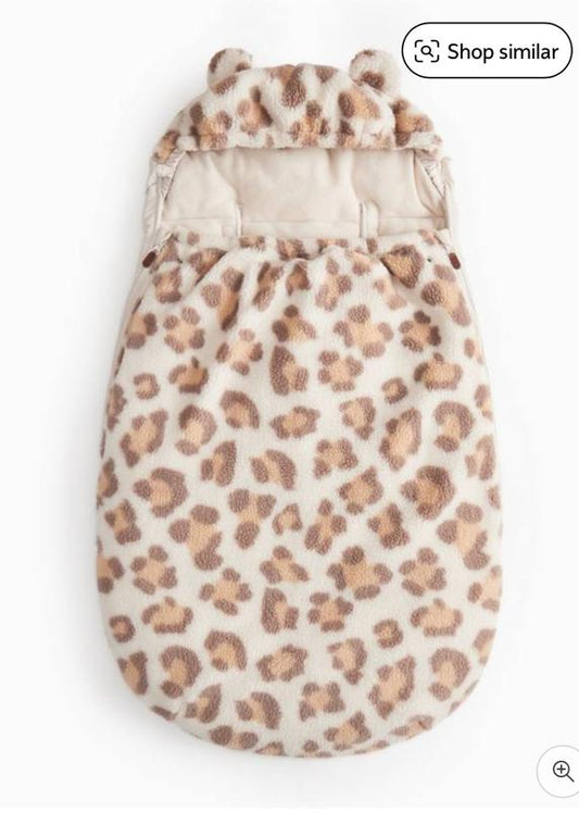 TU Clothing Cheetah print Footmuff Sleeping Bag