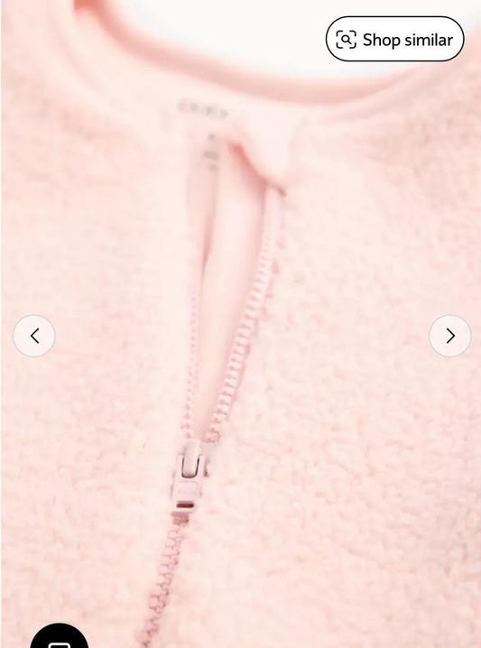 TU Clothing Borg Zip Sleepsuit