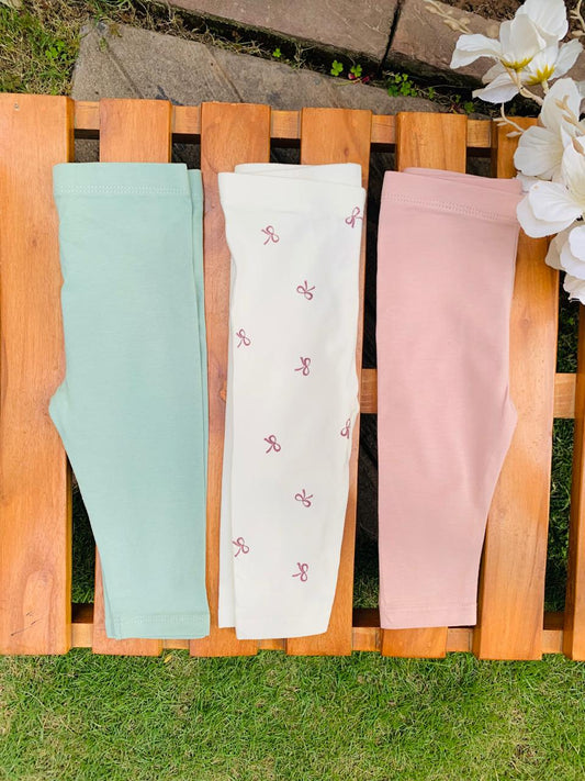 Tu Clothing "Bow" Print Pack of 3 Trousers