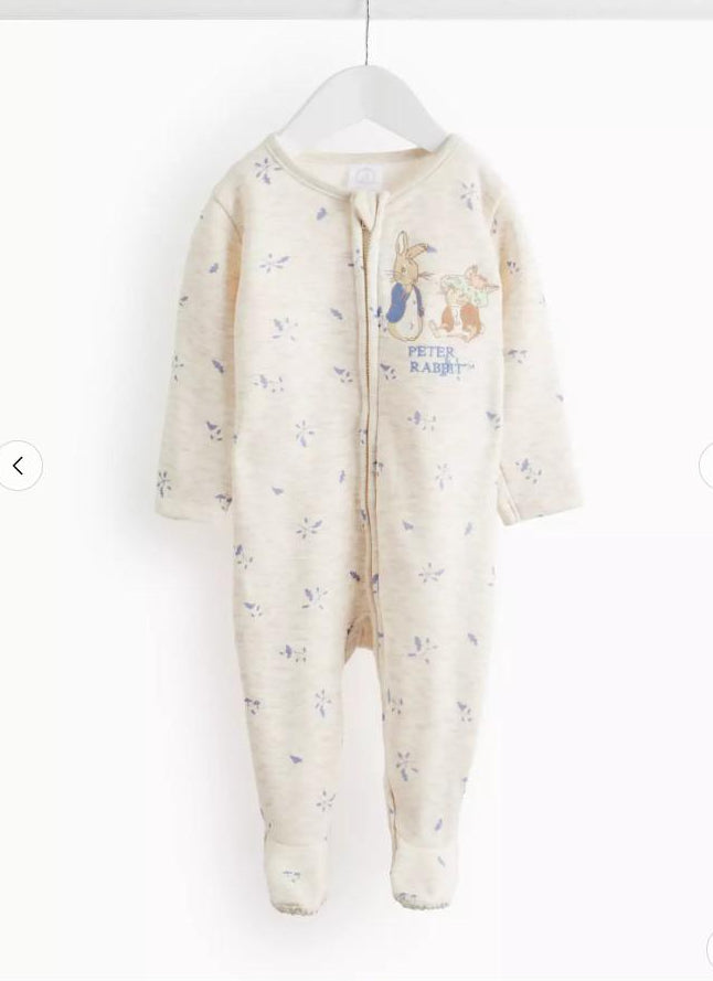 TU Clothing Peter Rabbit Fleece Lined Sleepsuit