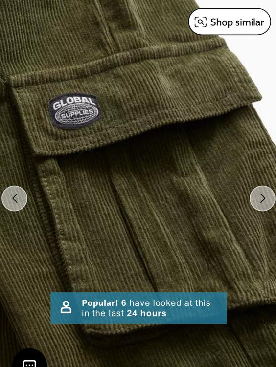 Tu Clothing Corduroy Cargo Pant