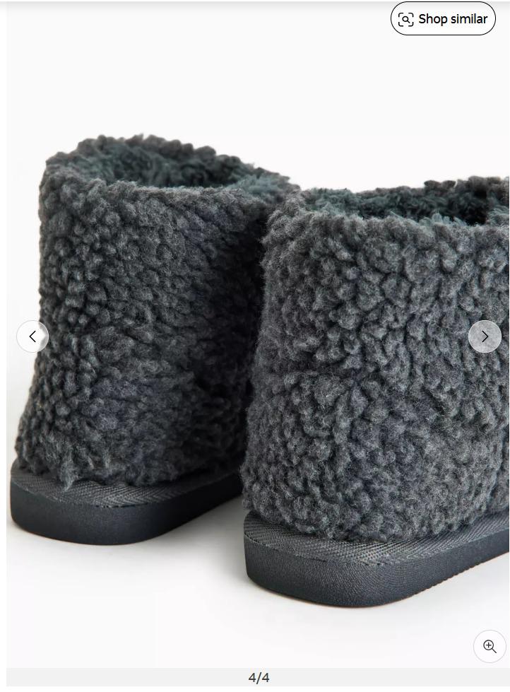 Tu Clothing Borg Slipper Boots