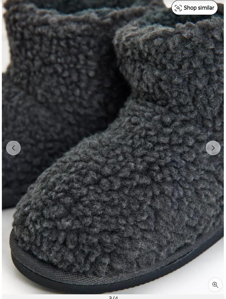 Tu Clothing Borg Slipper Boots