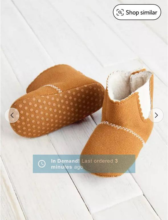 Tu Clothing Tan Faux Suede Fleeced Lined Booties