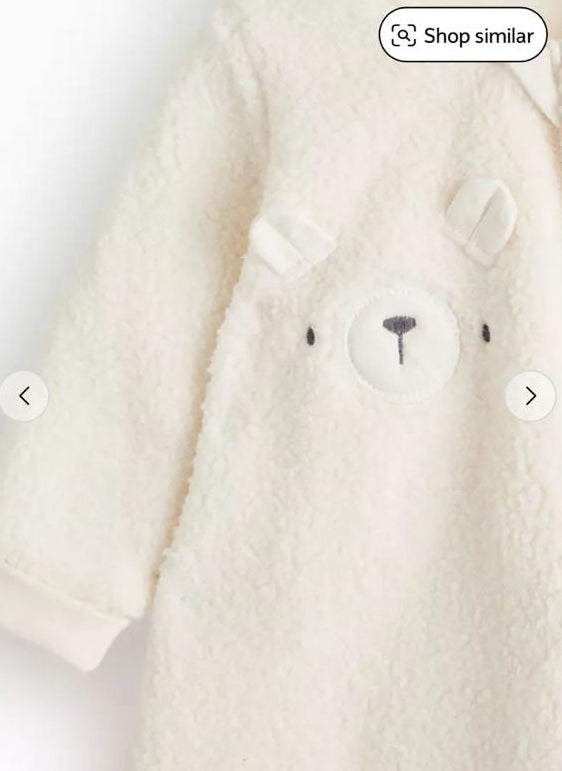 TU Clothing Bear Borg Fleece Sleepsuit