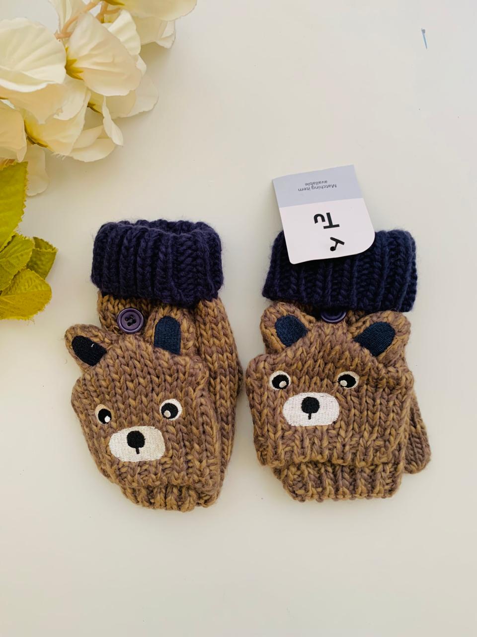 TU Clothing Novelty Bear Knitted Gloves