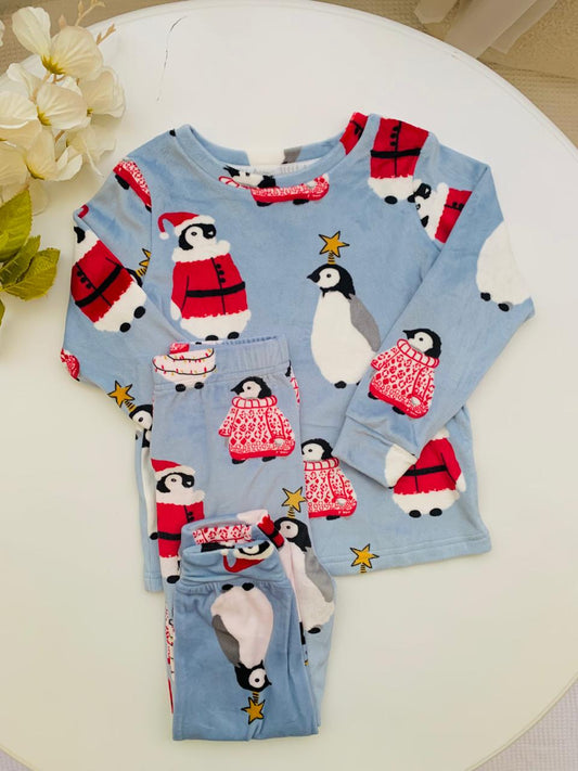 TU Clothing Penguin Print Fleece Shirt and Trouser Set