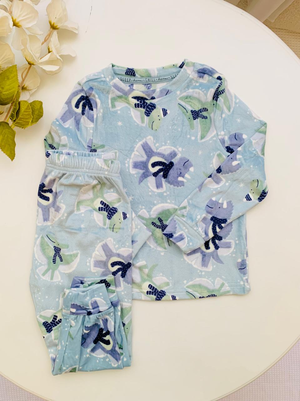 TU Clothing Dino Velour Shirt and Trouser Set