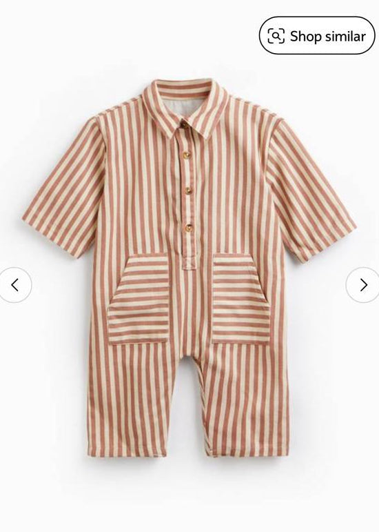 Tu Clothing Striped Button romper